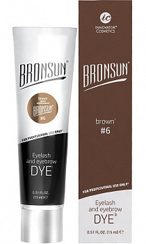 Краска для бровей и ресниц BRONSUN #6 коричневый, 15 мл