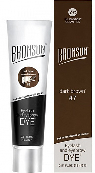 Краска для бровей и ресниц BRONSUN #7 темно-коричневый, 15 мл
