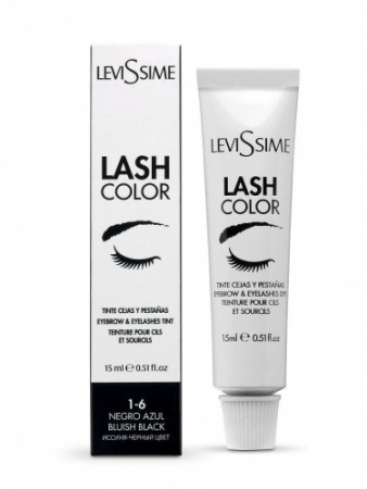 Краска для бровей и ресниц LeviSsime – № 1-6, Иссиня-чёрный,  Bluish black, 15 мл